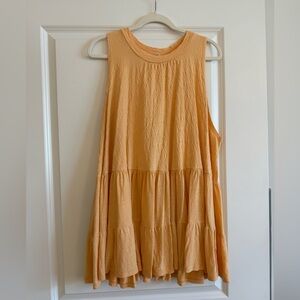 Free People Orange Tiered Top